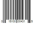 Barcode Image for UPC code 015100004315