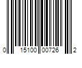 Barcode Image for UPC code 015100007262