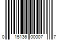 Barcode Image for UPC code 015136000077