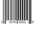 Barcode Image for UPC code 015140000025