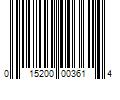 Barcode Image for UPC code 015200003614