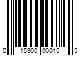 Barcode Image for UPC code 015300000155