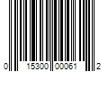 Barcode Image for UPC code 015300000612