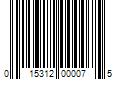 Barcode Image for UPC code 015312000075