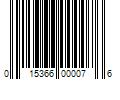 Barcode Image for UPC code 015366000076