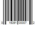 Barcode Image for UPC code 015391000072