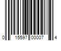 Barcode Image for UPC code 015597000074