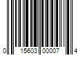 Barcode Image for UPC code 015603000074