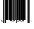 Barcode Image for UPC code 015700000021