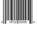 Barcode Image for UPC code 015722000054