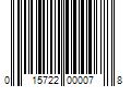 Barcode Image for UPC code 015722000078