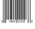 Barcode Image for UPC code 015800000266