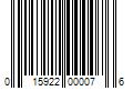 Barcode Image for UPC code 015922000076