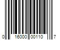 Barcode Image for UPC code 016000001107