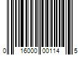 Barcode Image for UPC code 016000001145