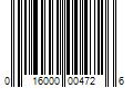 Barcode Image for UPC code 016000004726