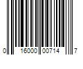 Barcode Image for UPC code 016000007147