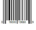 Barcode Image for UPC code 016000136809. Product Name: GENERAL MILLS SALES INC. Chex Mix Snack Mix  Bold Party Blend  Savory Snack Bag  Family Size  15 oz