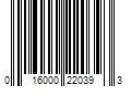 Barcode Image for UPC code 016000220393