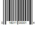 Barcode Image for UPC code 016011000014