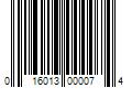 Barcode Image for UPC code 016013000074