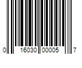 Barcode Image for UPC code 016030000057