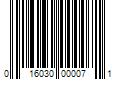 Barcode Image for UPC code 016030000071