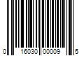 Barcode Image for UPC code 016030000095