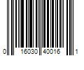 Barcode Image for UPC code 016030400161