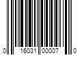 Barcode Image for UPC code 016031000070