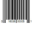 Barcode Image for UPC code 016036000051