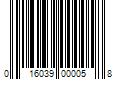 Barcode Image for UPC code 016039000058