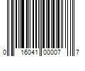 Barcode Image for UPC code 016041000077