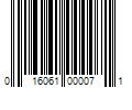 Barcode Image for UPC code 016061000071