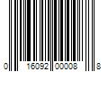 Barcode Image for UPC code 016092000088