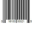 Barcode Image for UPC code 016100000215