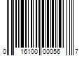 Barcode Image for UPC code 016100000567