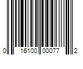 Barcode Image for UPC code 016100000772