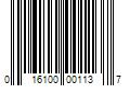 Barcode Image for UPC code 016100001137