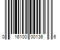 Barcode Image for UPC code 016100001366