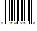 Barcode Image for UPC code 016100001670. Product Name: 