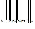 Barcode Image for UPC code 016100001724