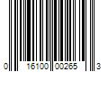 Barcode Image for UPC code 016100002653