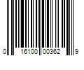 Barcode Image for UPC code 016100003629