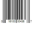 Barcode Image for UPC code 016100004367