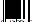 Barcode Image for UPC code 016100006125