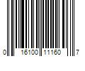 Barcode Image for UPC code 016100111607