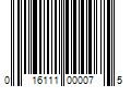 Barcode Image for UPC code 016111000075