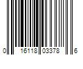 Barcode Image for UPC code 016118033786