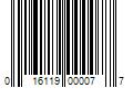 Barcode Image for UPC code 016119000077